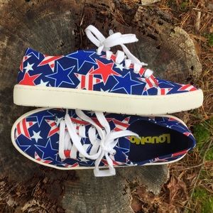 Loudmouth NWOT Sneakers Star Red White Blue
